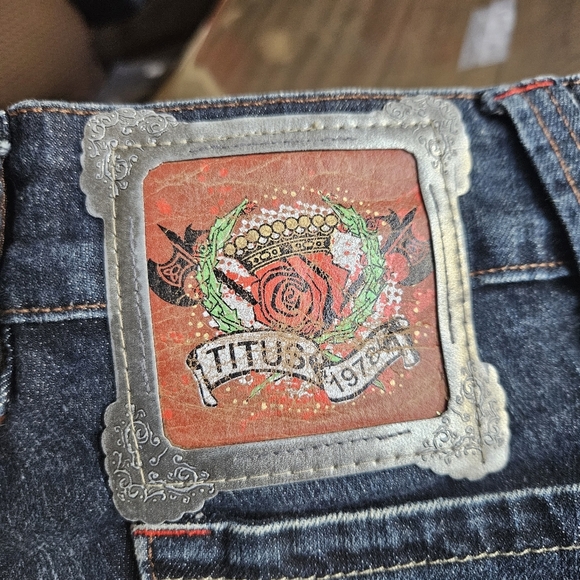 Titus Straight Leg Denim Blue Jeans Men's Size 32x30 - Picture 8 of 16